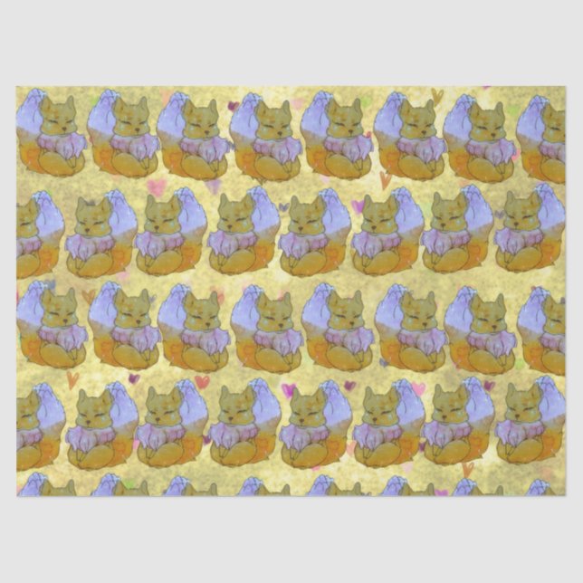 Fox named Dice Tissue Paper (Front)