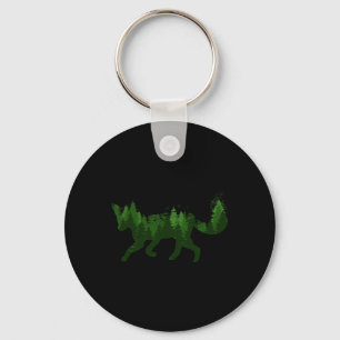 Fox Nature Forest Camping Hiking Hunter Outdoor Gi Key Ring