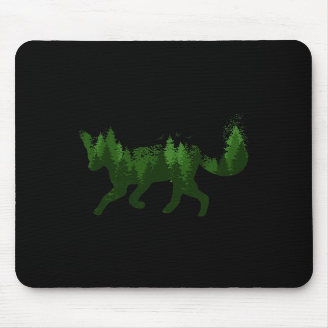 Fox Nature Forest Camping Hiking Hunter Outdoor Gi Mouse Mat (Front)
