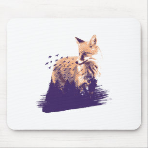 Fox Nature Forest Outdoor Camping Hiking Camper Gi Mouse Mat