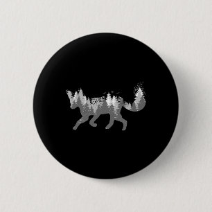 Fox Nature Outdoor Hiking Camping Hunting Gift  6 Cm Round Badge