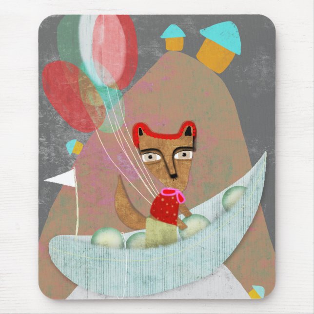 Fox Navigator Balloons Pea pod Mouse Mat (Front)