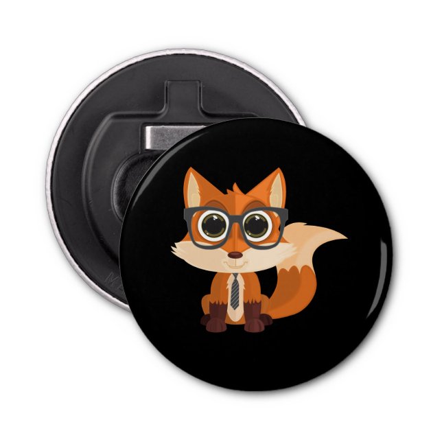 Fox Nerd Bottle Opener (Front)