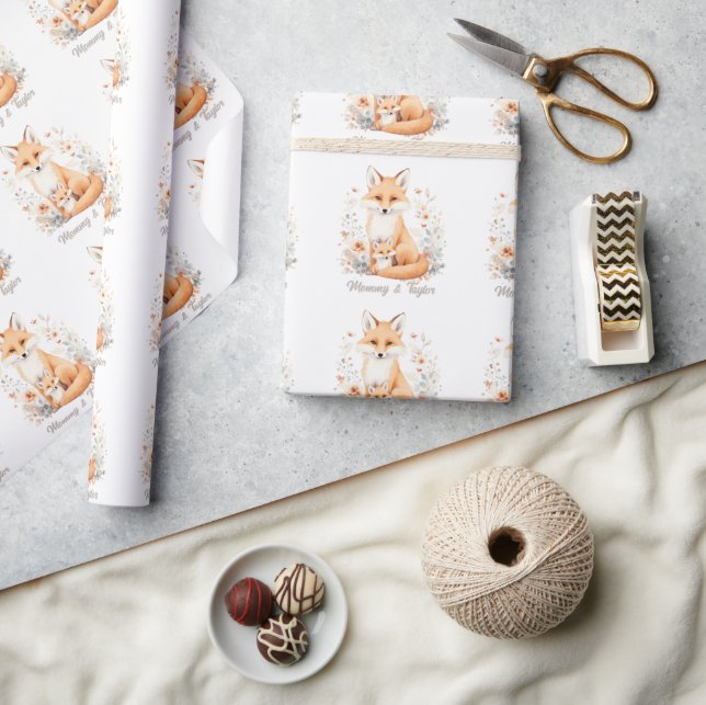 Fox New baby Holiday Wrapping Paper (Crafts)