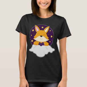 Fox Night Clouds Stars T-Shirt