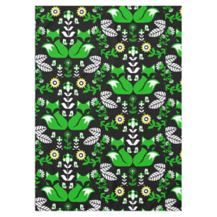 Fox Nordic Scandinavian Folk Art     Tablecloth