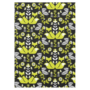 Fox Nordic Scandinavian Folk Art     Tablecloth