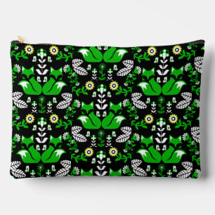 Fox Nordic Scandinavian Folk Art Tablecloth Accessory Pouch