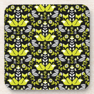 Fox Nordic Scandinavian Folk Art Tablecloth Coaster