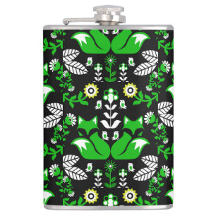 Fox Nordic Scandinavian Folk Art     Tablecloth Hip Flask