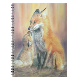 Fox Notebook. A fox mother and Cub Notebook