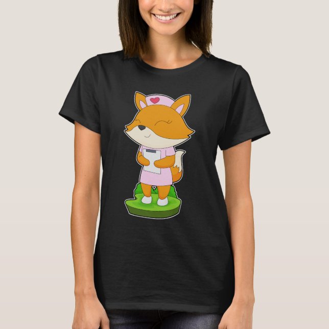 Fox Nurse Notepad T-Shirt (Front)