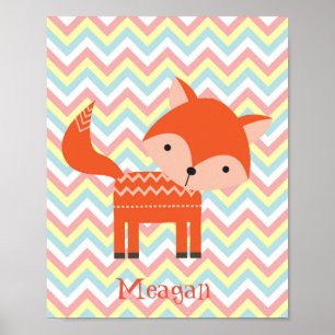 fox nursery print wall art wall decor
