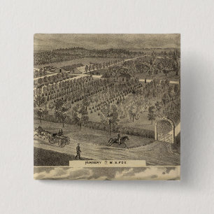 Fox nursery, res, orchard 15 cm square badge