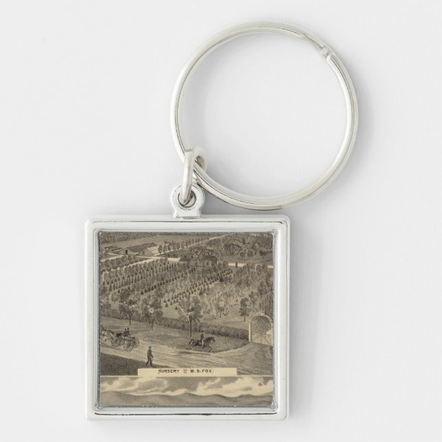 Fox nursery, res, orchard key ring (Front)