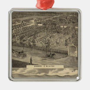 Fox nursery, res, orchard metal tree decoration