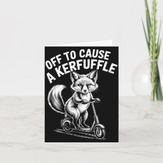 Fox off to cause a kerfuffle cottagecore chaos  card
