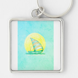 Fox on a Boat Keychain – Nautical Woodland Charm