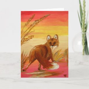 Fox on the hunt Greeting Card