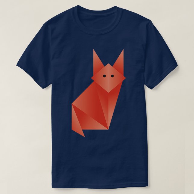 fox origami japanese art T-Shirt (Design Front)