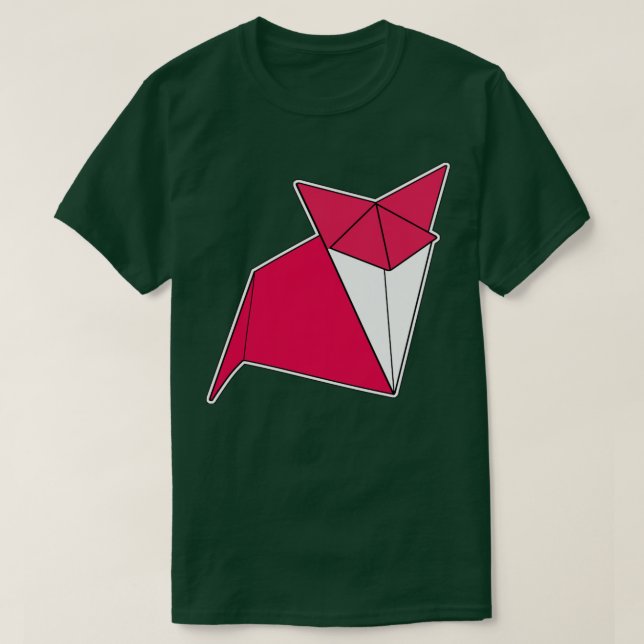 Fox Origami Sticker Style Design  T-Shirt (Design Front)