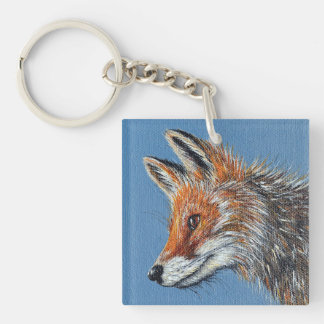 Fox Painting Key Ring