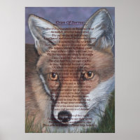 fox painting with original wildlife poem