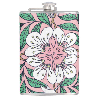 Fox Pattern: Whimsical Vintage Seamless Hip Flask