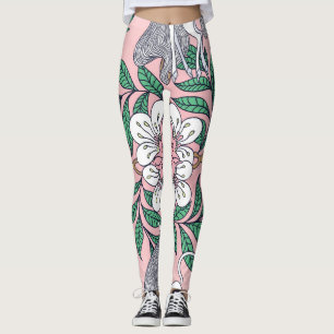 Fox Pattern: Whimsical Vintage Seamless Leggings