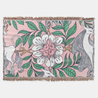 Fox Pattern: Whimsical Vintage Seamless Throw Blanket