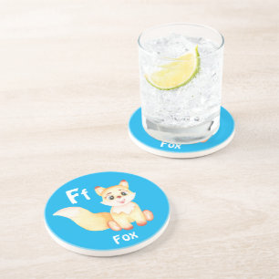 Fox personalise ABC: Letter F - Add Your Name Coaster