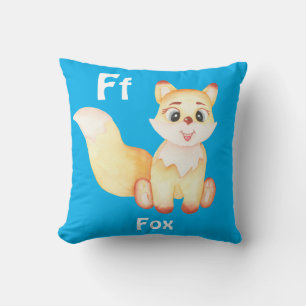 Fox personalise ABC: Letter F - Add Your Name Cushion