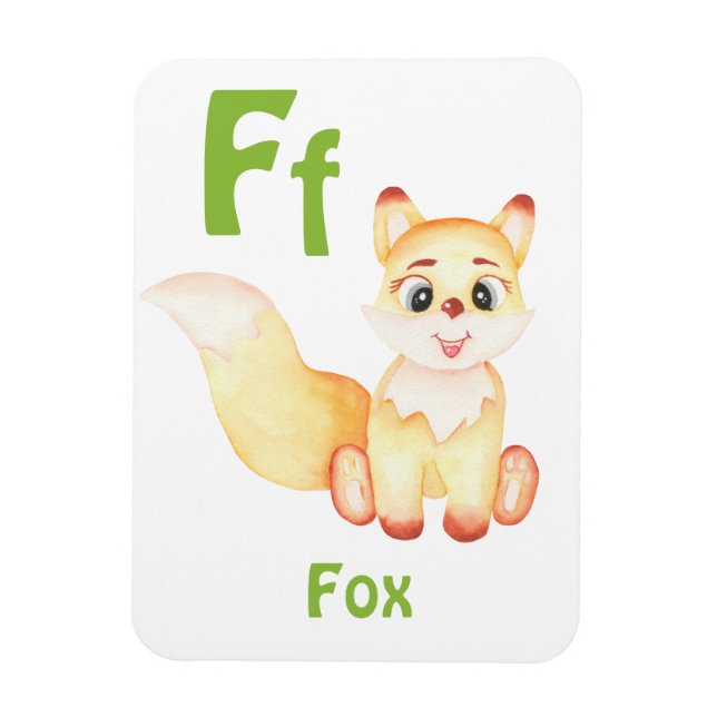 Fox personalise ABC: Letter F - Add Your Name Magnet (Vertical)