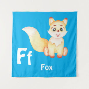 Fox personalise ABC: Letter F - Add Your Name Tapestry