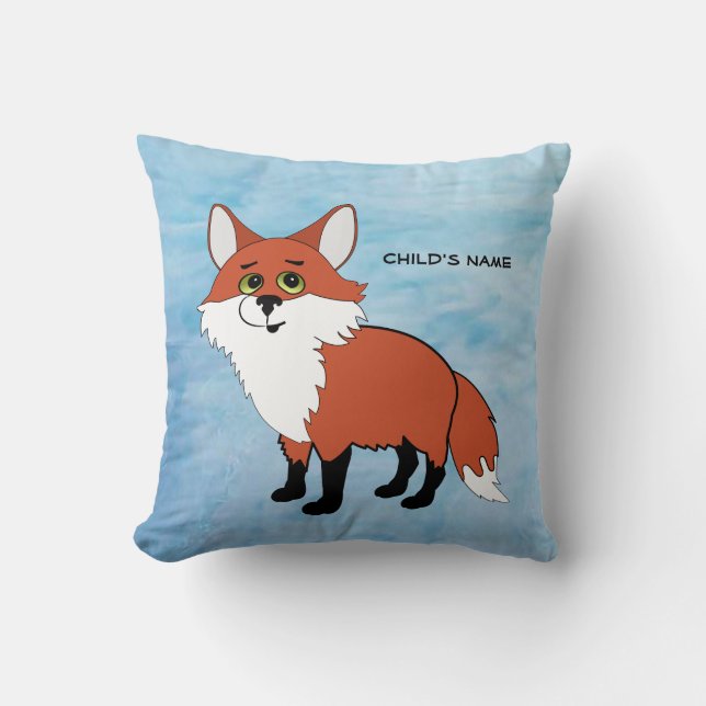 Fox Personalised Pillow (Front)
