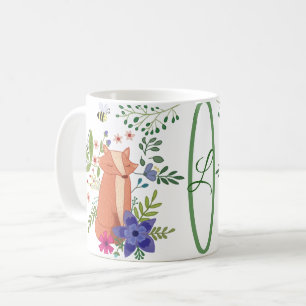 Fox personalized in the forest coffee mug