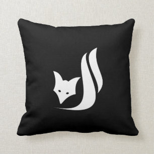 Fox Pictogram Throw Pillow