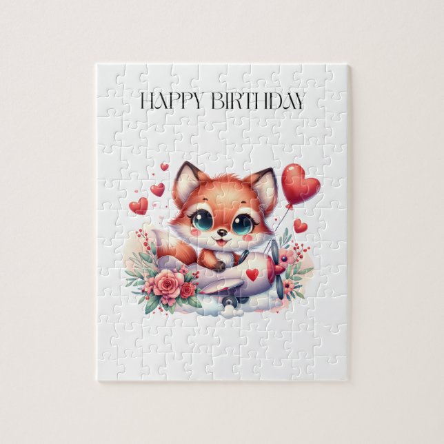 Fox Pilot Birthday Jigsaw Puzzle (Vertical)