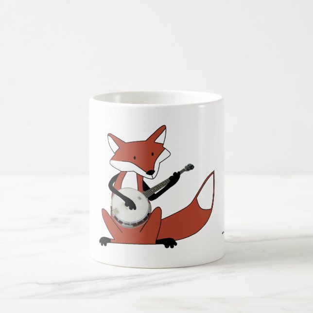 Fox Playing the Banjo Coffee Mug (Center)