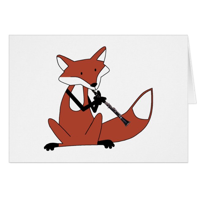 Fox Playing the Clarinet (Front Horizontal)