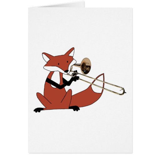Image of Fox Playing the Trombone