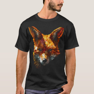 Fox Polygon Art Animal Fox T-Shirt