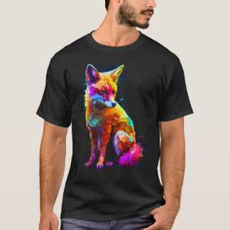 Fox Polygon Colourful  Animal  Animal Fox T-Shirt