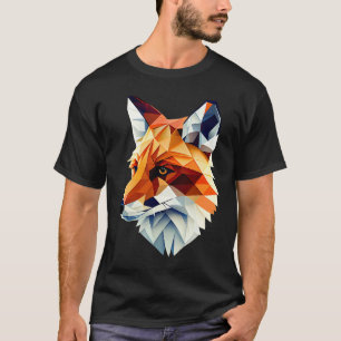 Fox Polygon Wild Animal  Wildlife Zookeeper Geomet T-Shirt