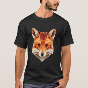 Fox Polygon Wild Animal Wildlife Zookeeper Geometr T-Shirt