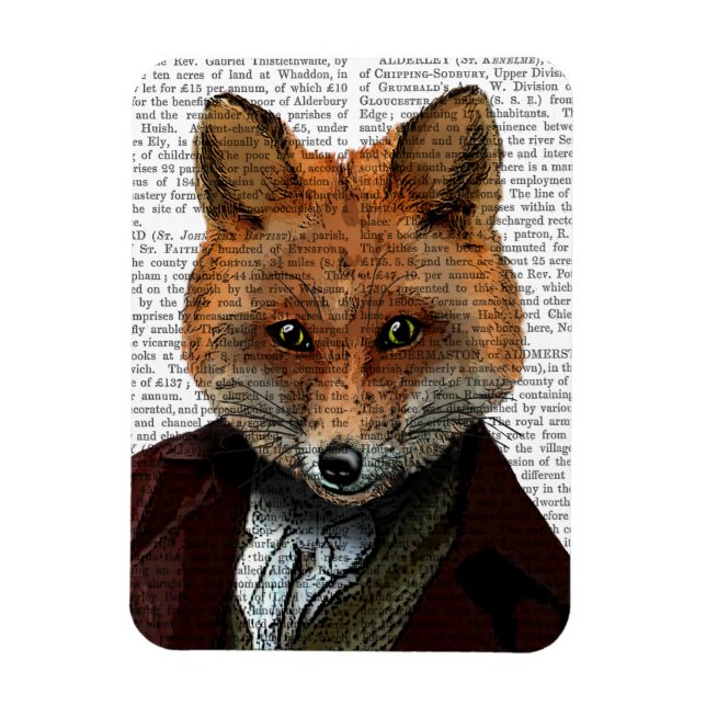 Fox Portrait 2 Magnet (Vertical)