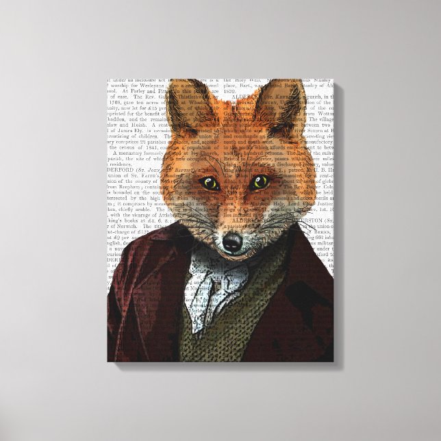 Fox Portrait Canvas Print (Front)