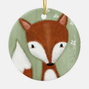 Fox Portrait Ceramic Tree Decoration