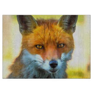 Fox Portrait Realistic Wildlife Art Cutting Board