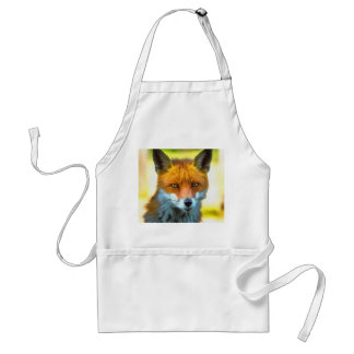Fox Portrait Realistic Wildlife Art Standard Apron